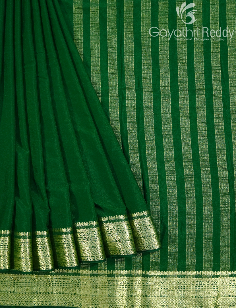 SEMI MYSORE CRAPE SAREE-SMC391