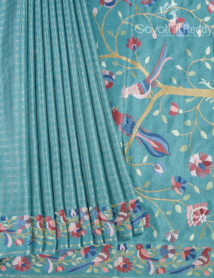 KHADI SILK WORK SAREE-KSW35