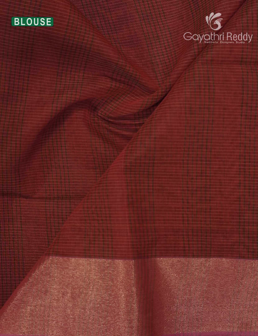 Semi Ikat Sico Saree in Maroon