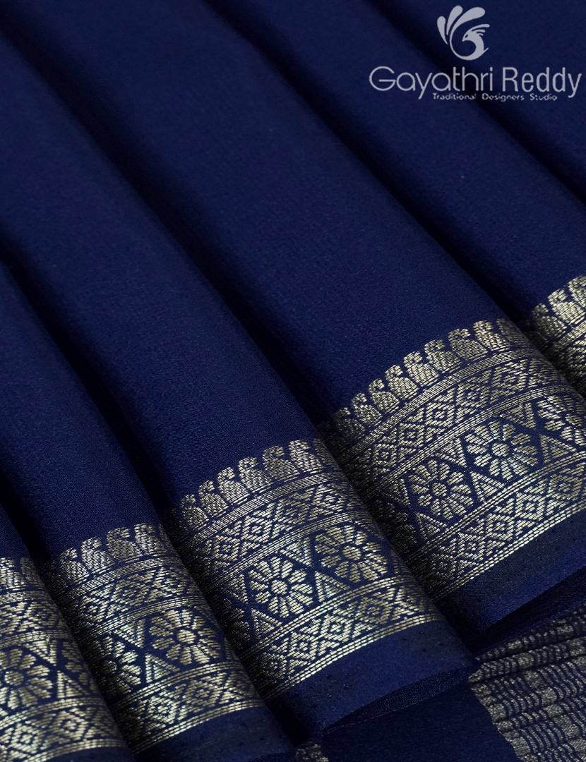 SEMI MYSORE CREPE SAREE-SMC342