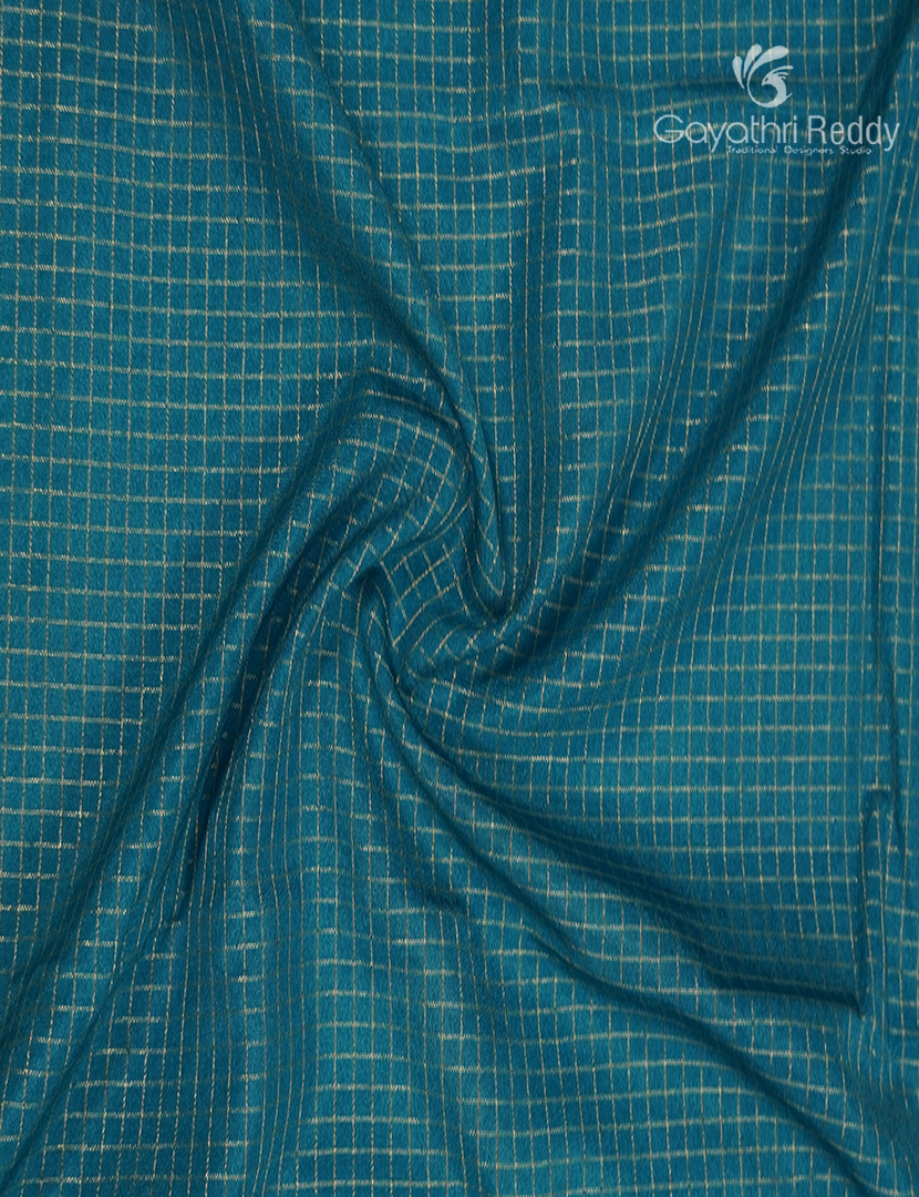 Semi Mysore Crepe Saree in Rama Blue and Navy Blue
