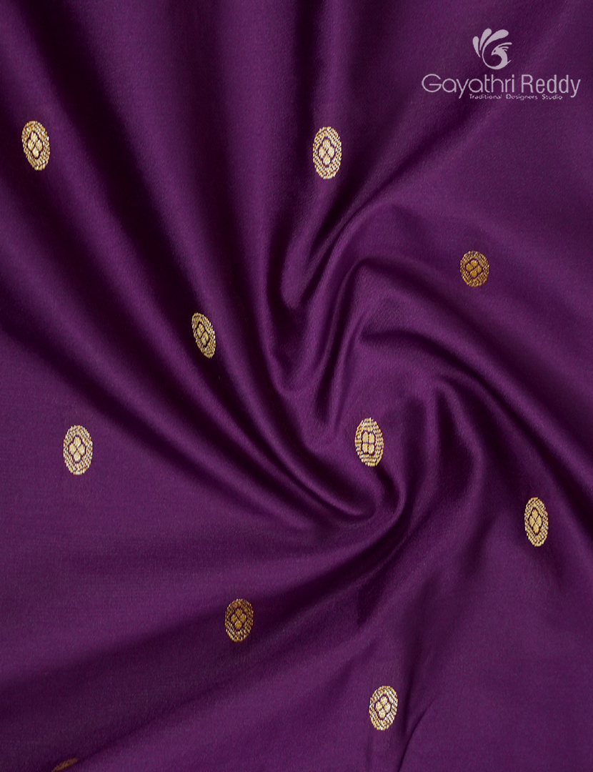 Semi Katan Silk Saree in Deep Purple