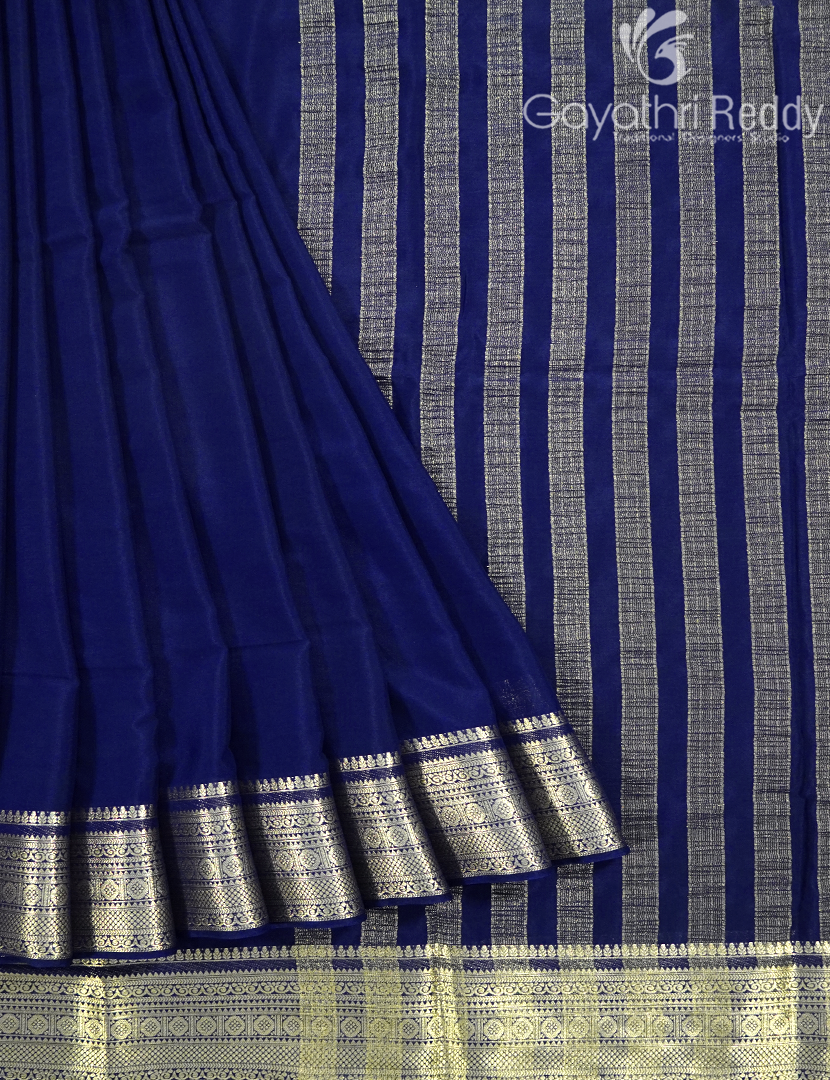 SEMI MYSORE CRAPE SAREE-SMC392