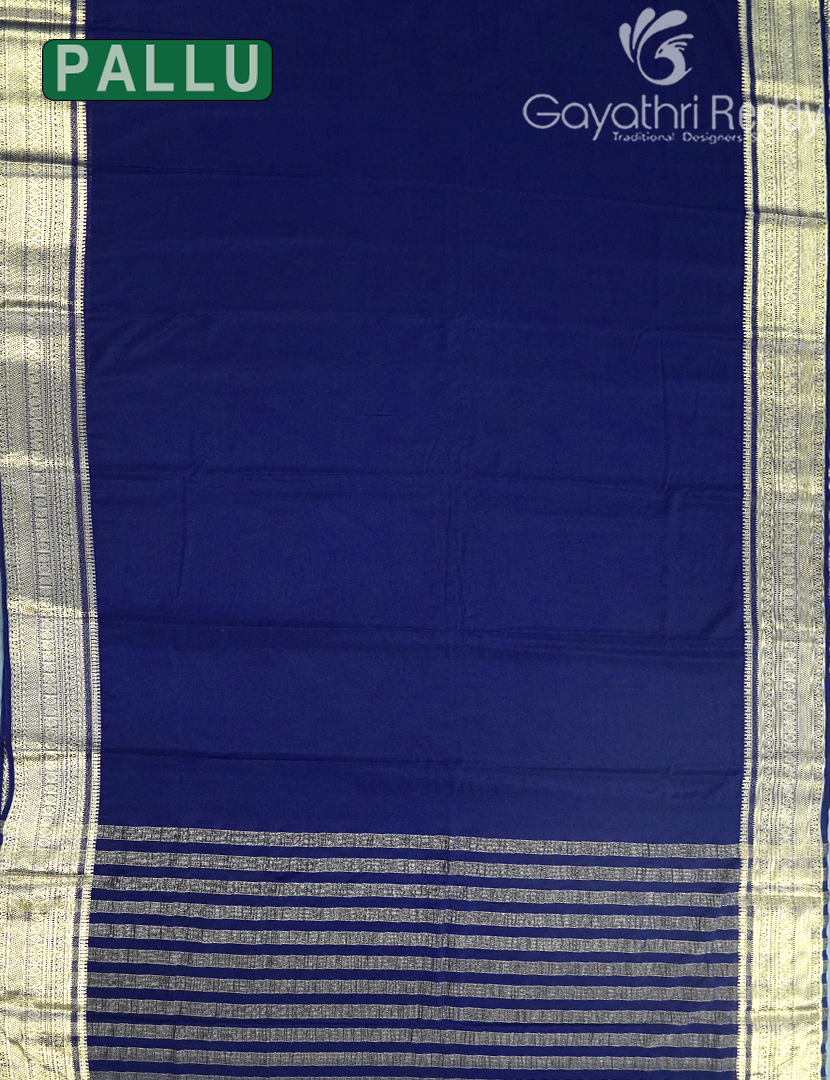 SEMI MYSORE CRAPE SAREE-SMC392
