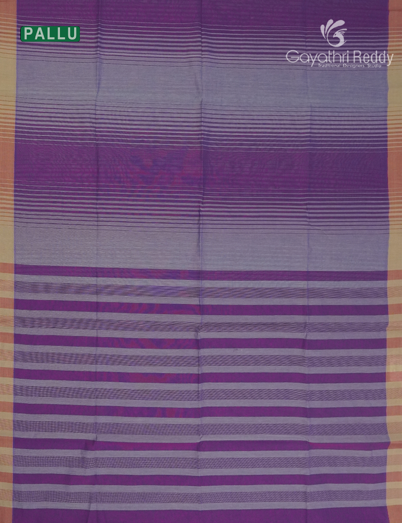 Pure Handloom Cotton Saree in Lavender and Purple