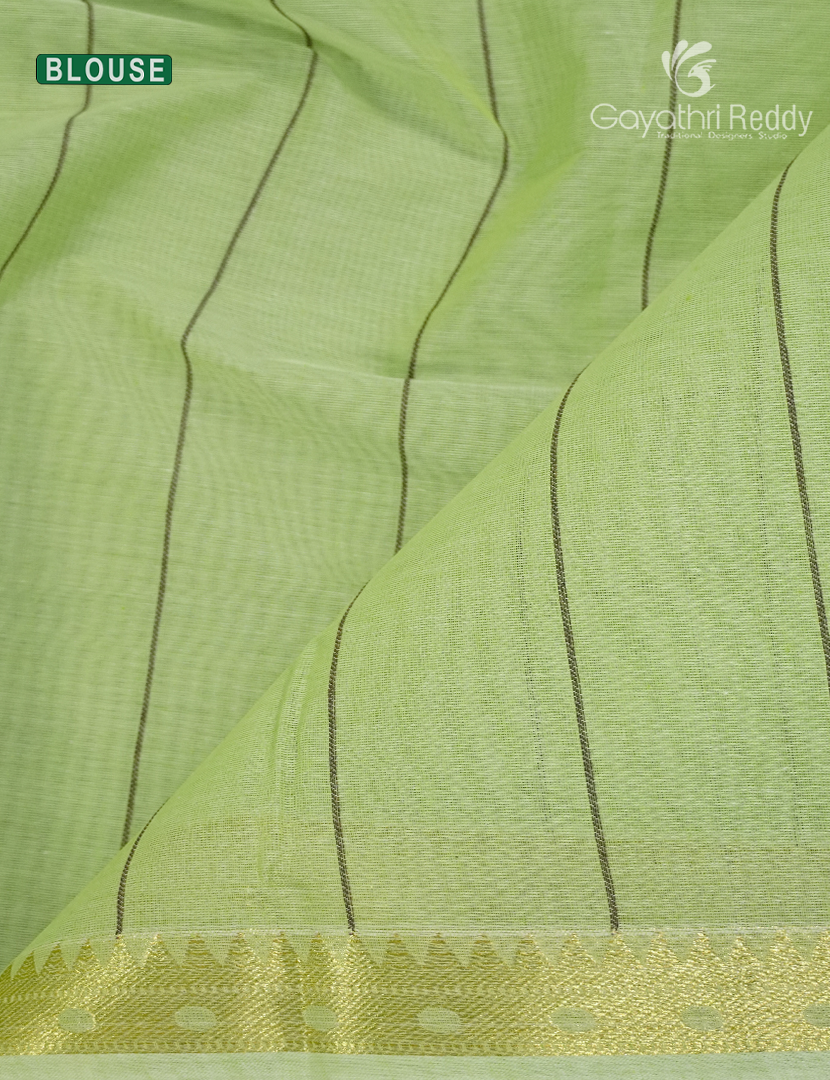 Pure Kanchi Cotton Saree in Mint Green