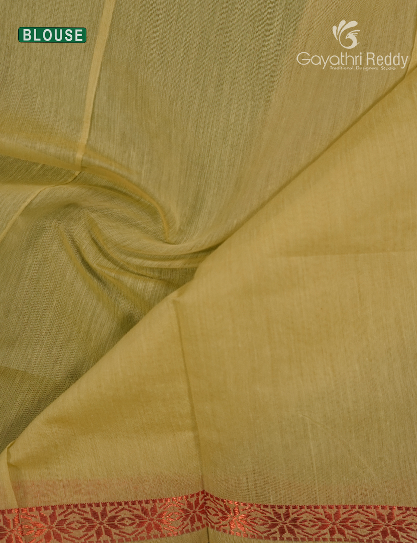 Sico Saree in Leaf Green and Light Yellow