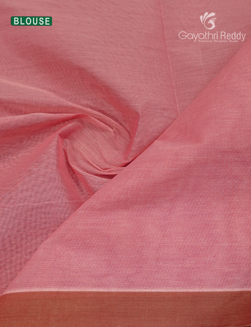 Pure Kanchi Cotton Saree in Pink