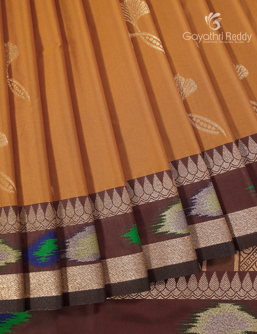 Semi Kanchipuram Art Silk Saree in Turmeric
