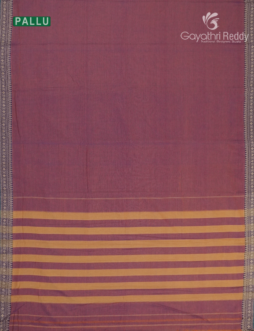 Pure Narayanpet Cotton Saree in Deep Onion Pink