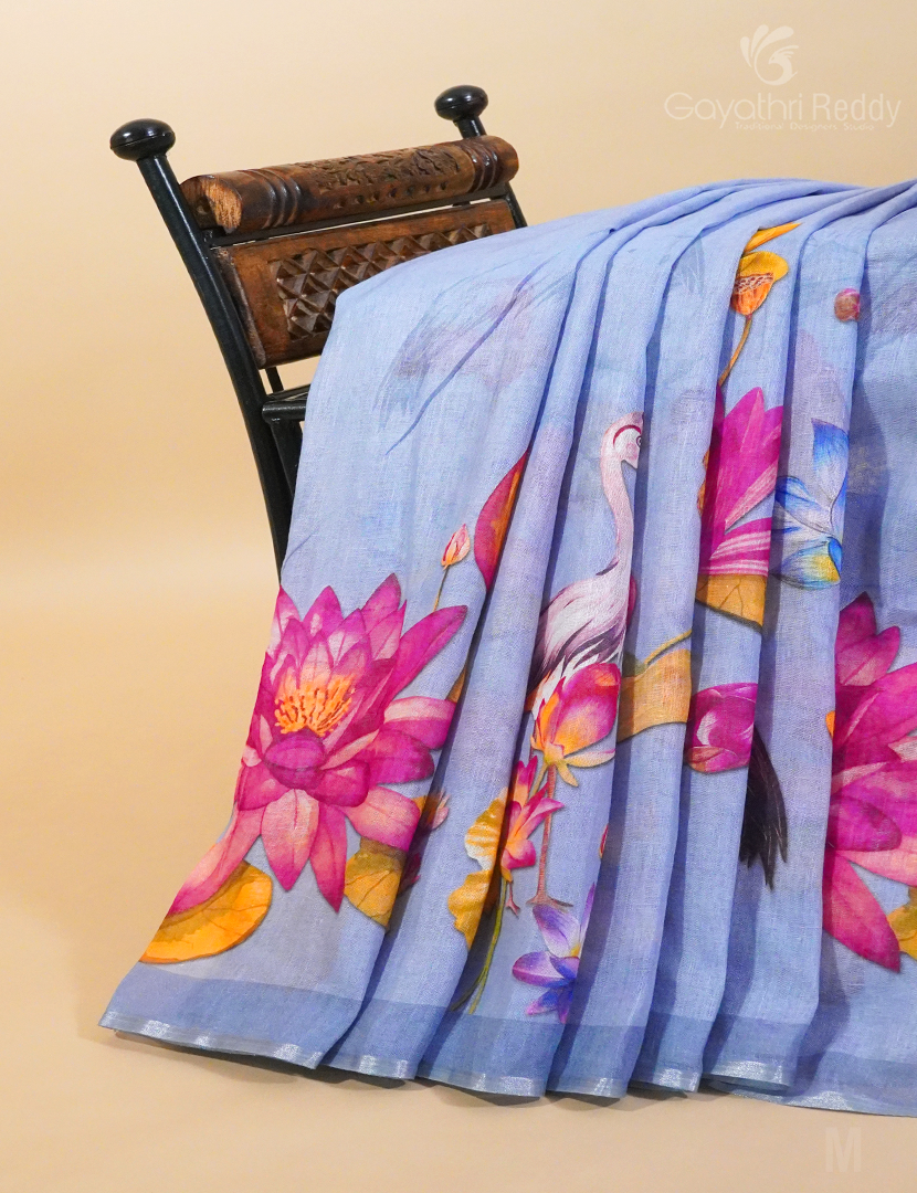 PURE LINEN SAREE-L1306