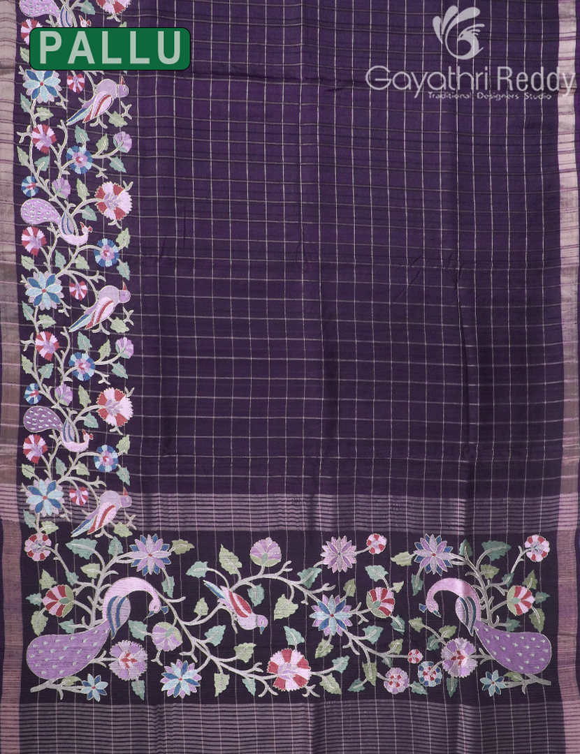 KHADI SILK WORK SAREE-KSW73