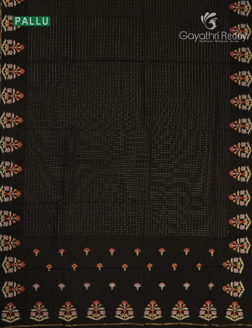 Semi Tussar Fancy Saree in Black
