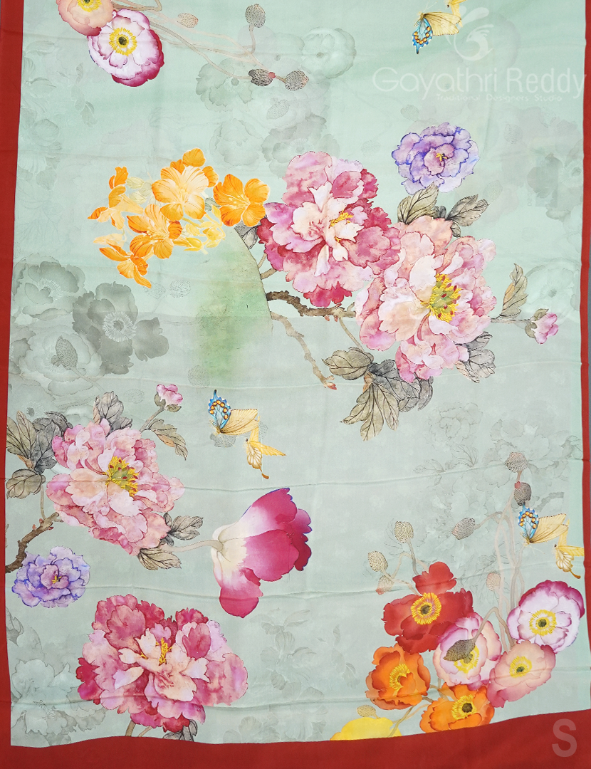 PURE CRAPE PRINTED SAREE-PCP6