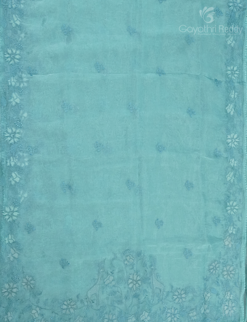 GLASS ORGANZA HANDWORK SAREE-FO716