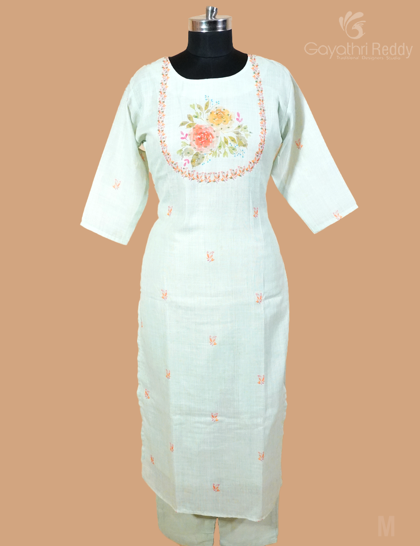 LINEN DRESS (3PC SET)-KDS869