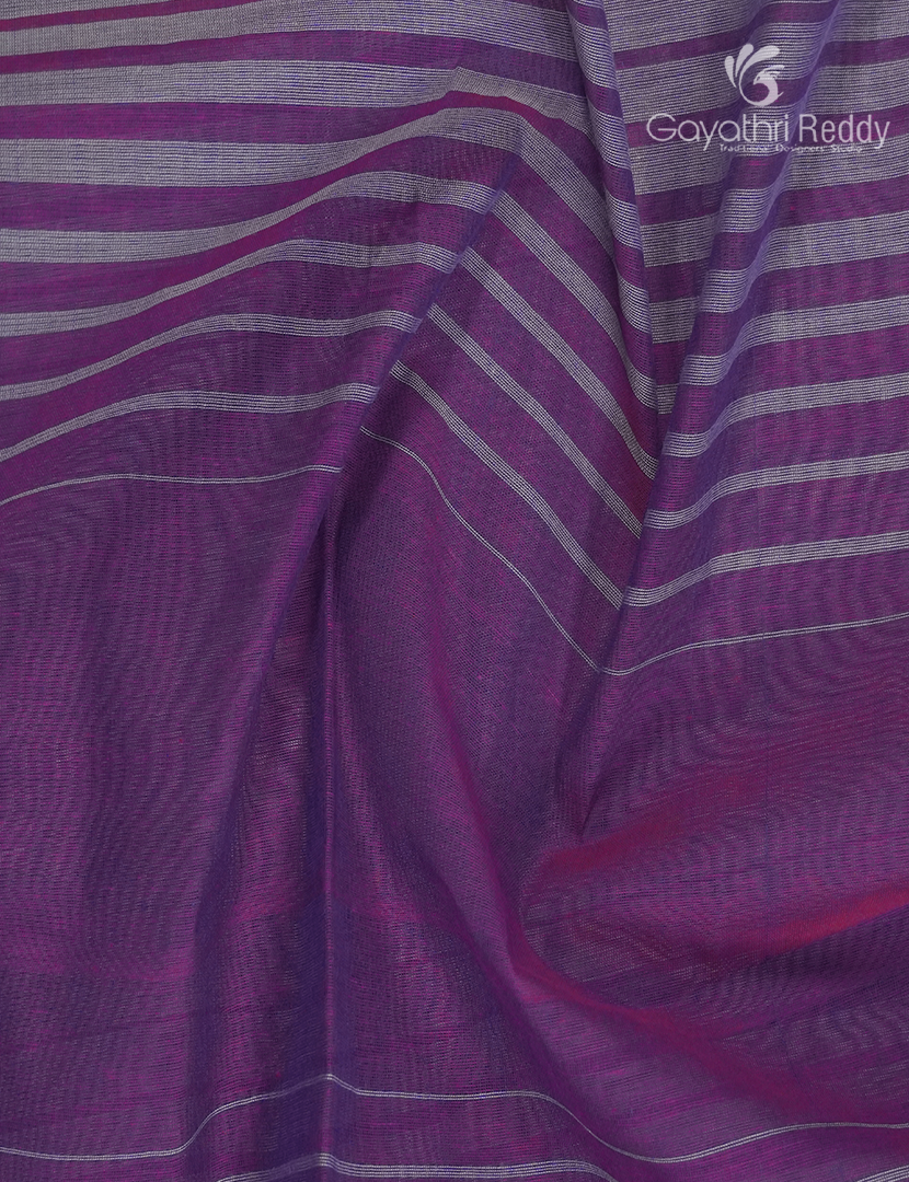 Pure Handloom Cotton Saree in Lavender and Purple