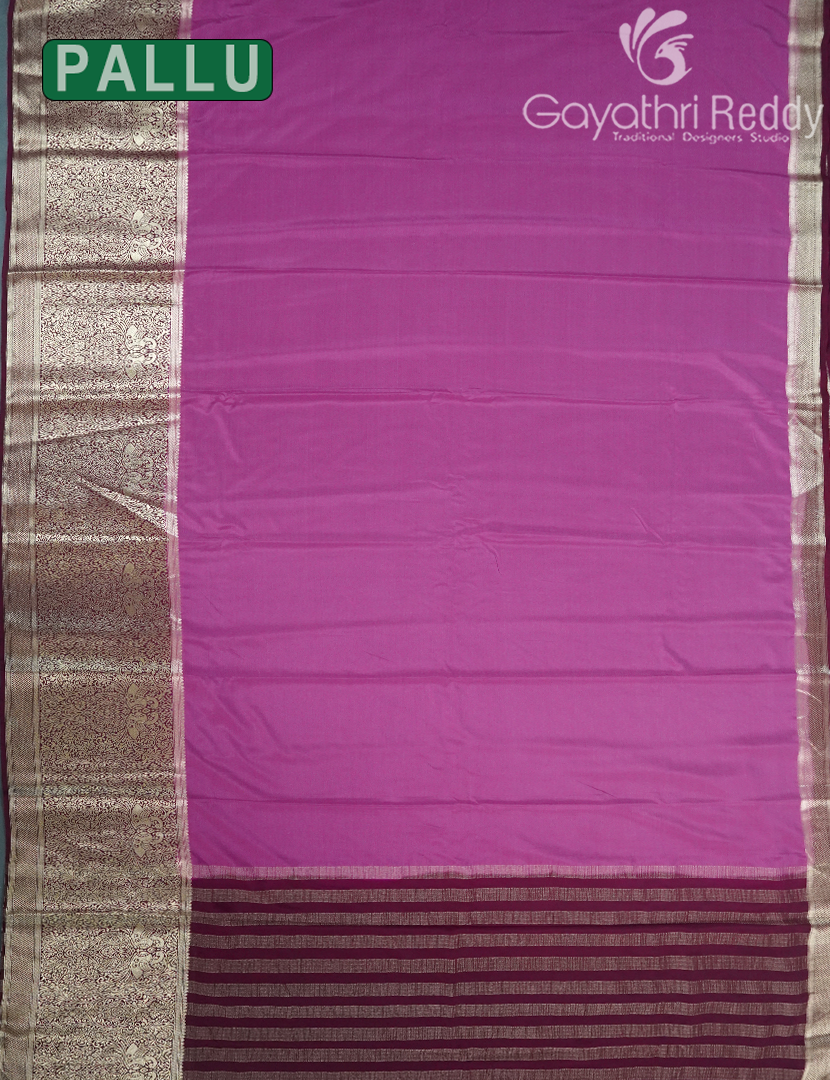 SEMI MYSORE CRAPE SAREE-SMC344