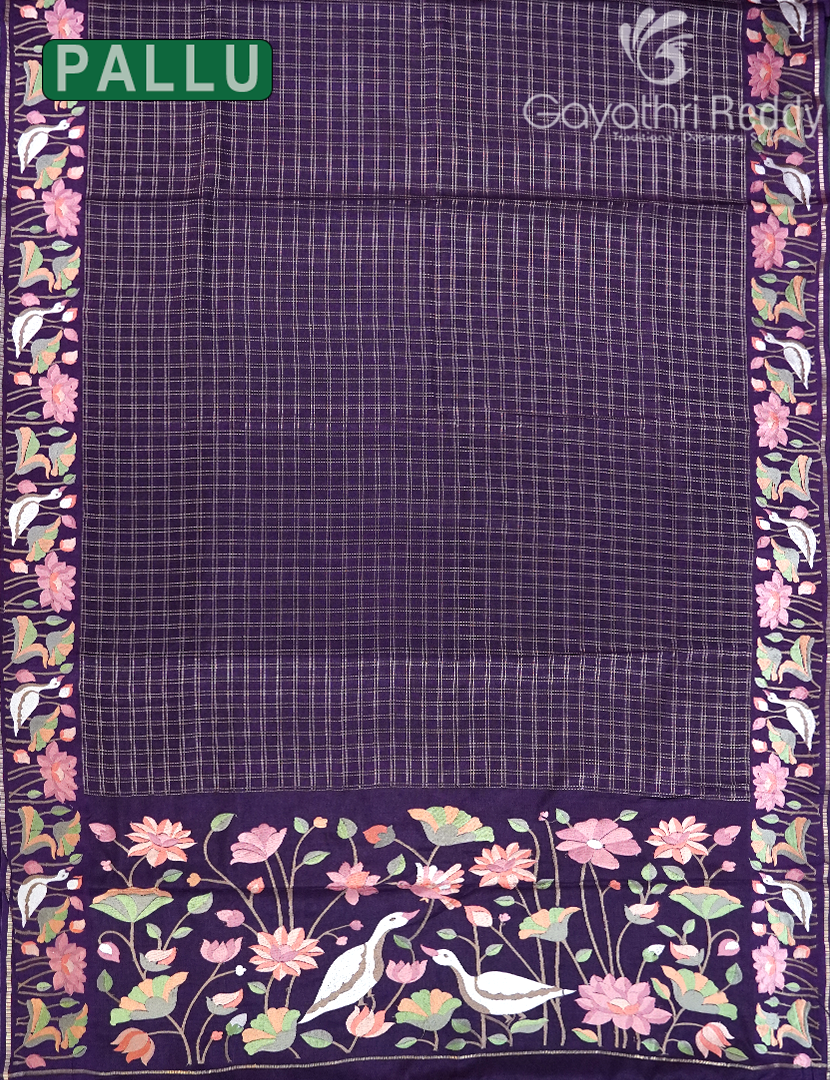 KHADI SILK WORK SAREE-KSW37