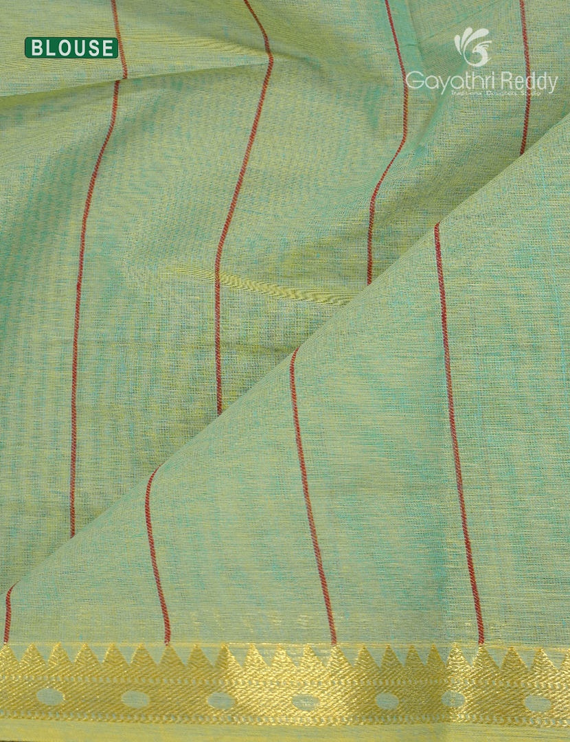 Pure Kanchi Cotton Saree in Pista Green