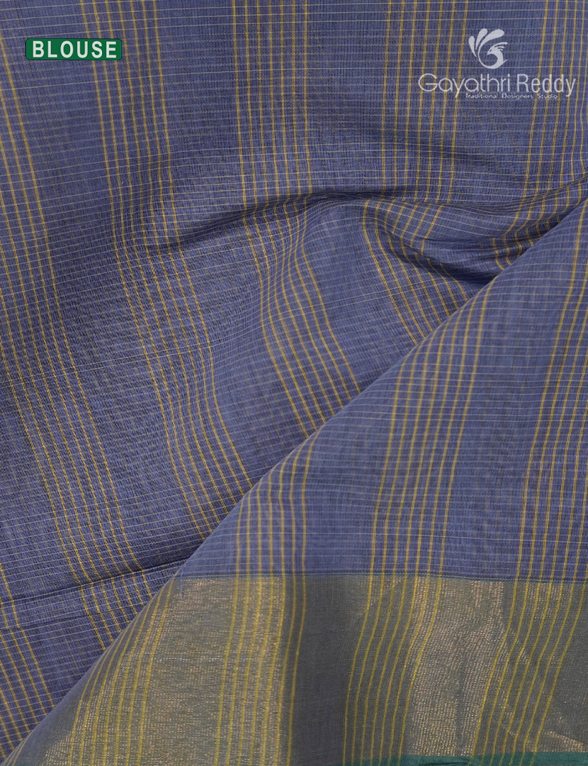Semi Ikat Sico Saree in Powder Grey