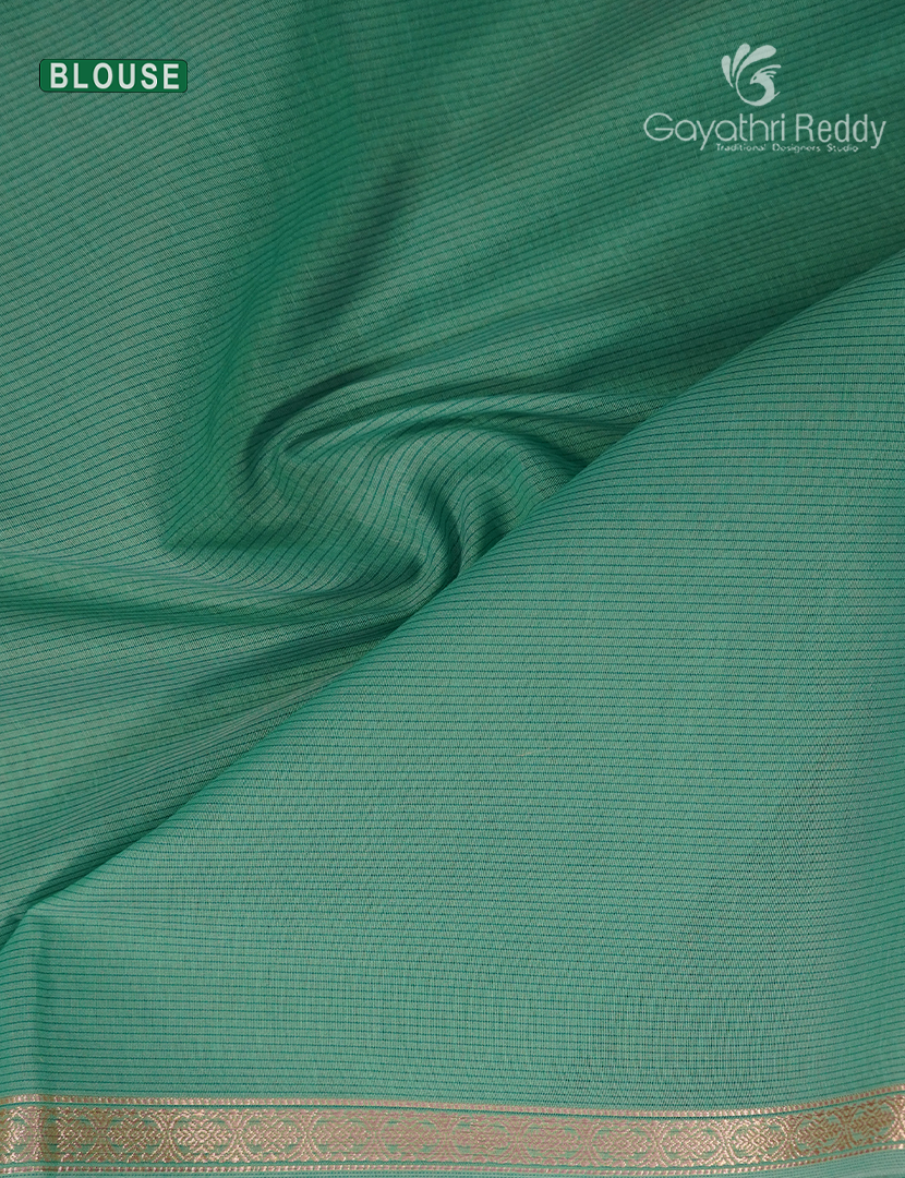 Kanchipuram Sico Saree in Pastel Peach and Sea Green