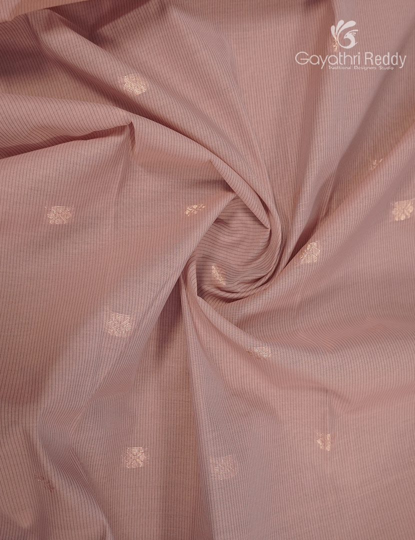Kanchipuram Sico Saree in Pastel Peach and Sea Green