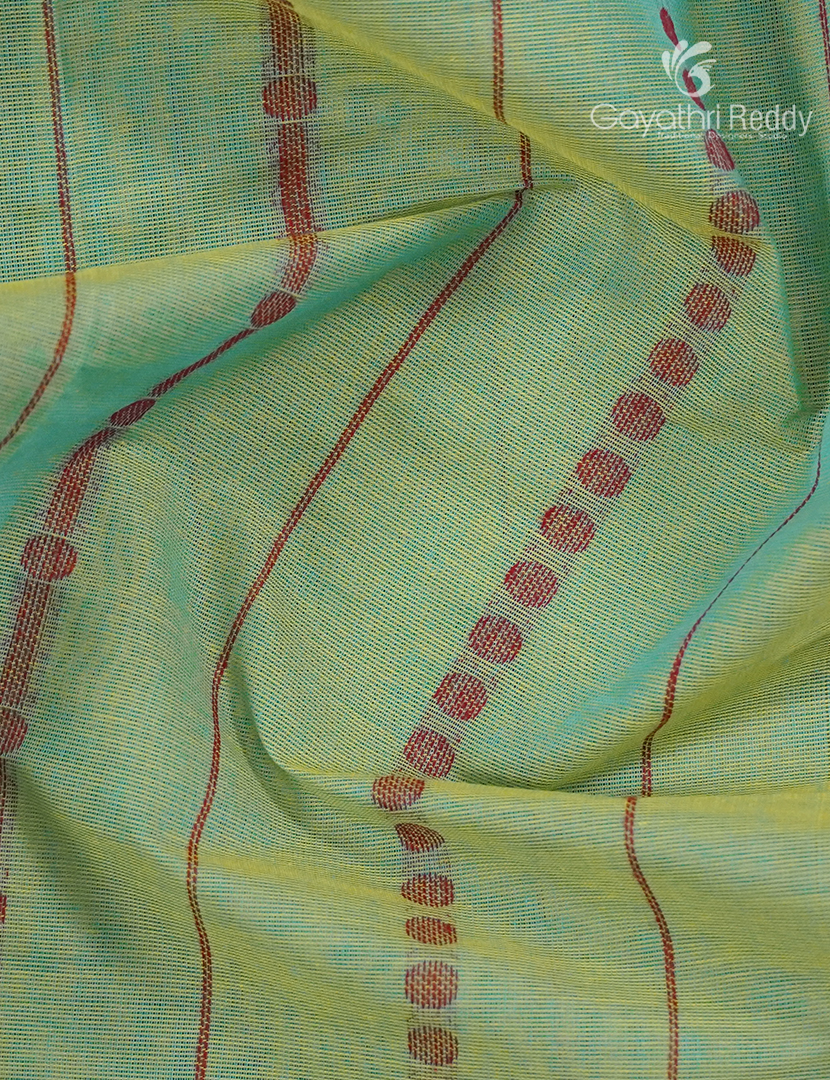 Pure Kanchi Cotton Saree in Pista Green