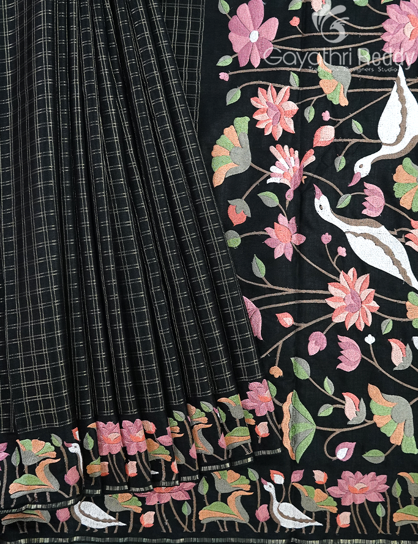 KHADI SILK WORK SAREE-KSW38