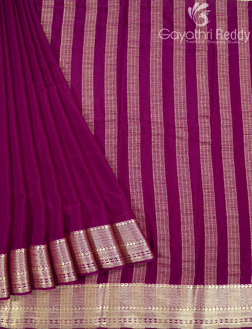 SEMI MYSORE CRAPE SAREE-SMC394