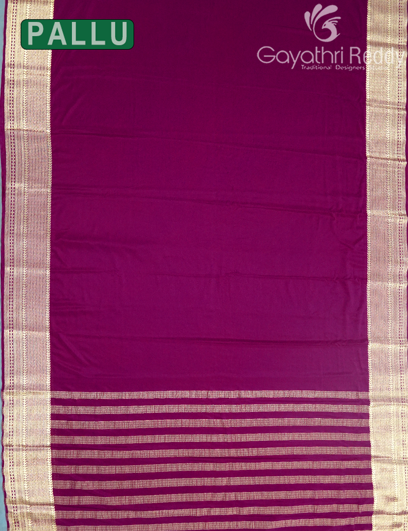 SEMI MYSORE CRAPE SAREE-SMC394