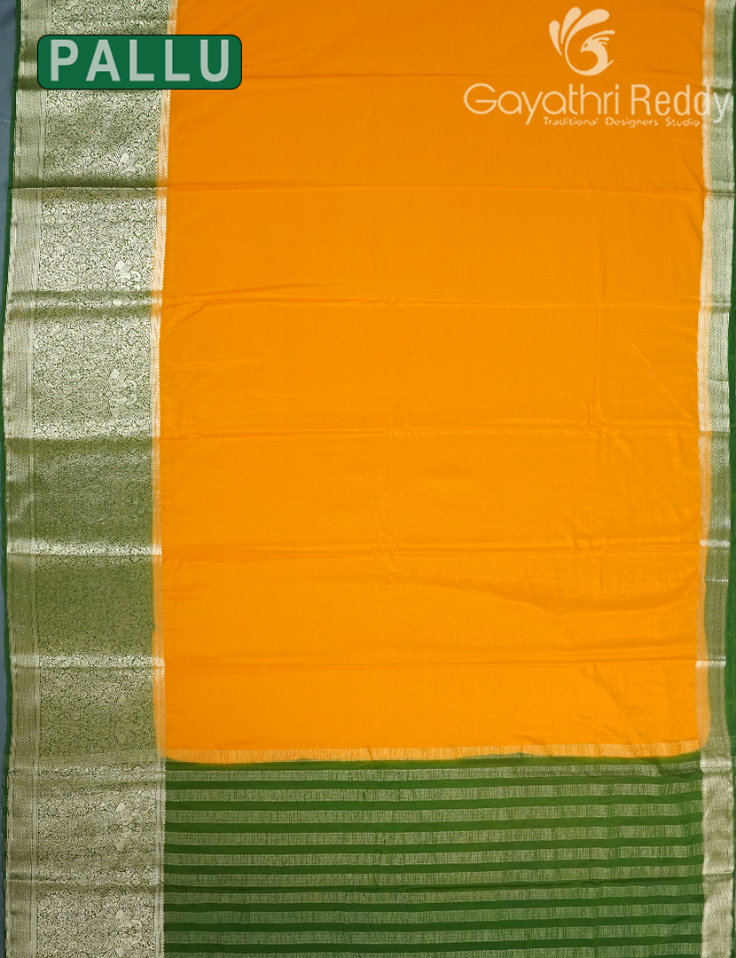 SEMI MYSORE CRAPE SAREE-SMC345
