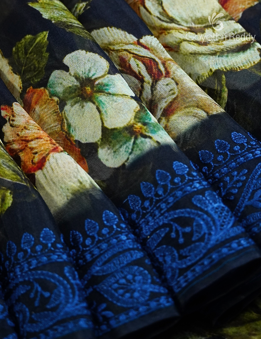 PURE ORGANZA SILK SAREE -FO1029