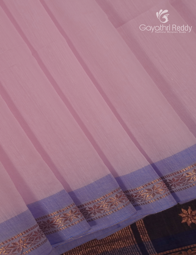 Sico Saree in Baby Pink and Deep Brown