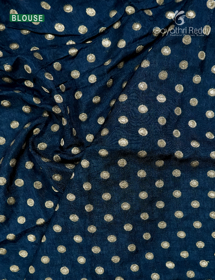Chiffon Saree in Peacock Blue