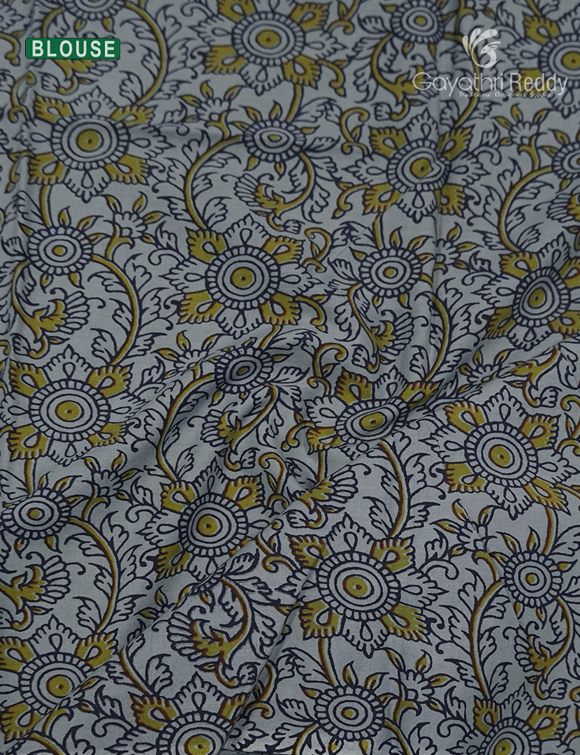 Premium Quality Cotton Kota Saree in Grey and Black