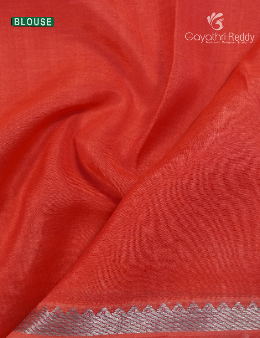 Mangalgiri Printed Saree in Yellow , Peach Pink and Mango Green