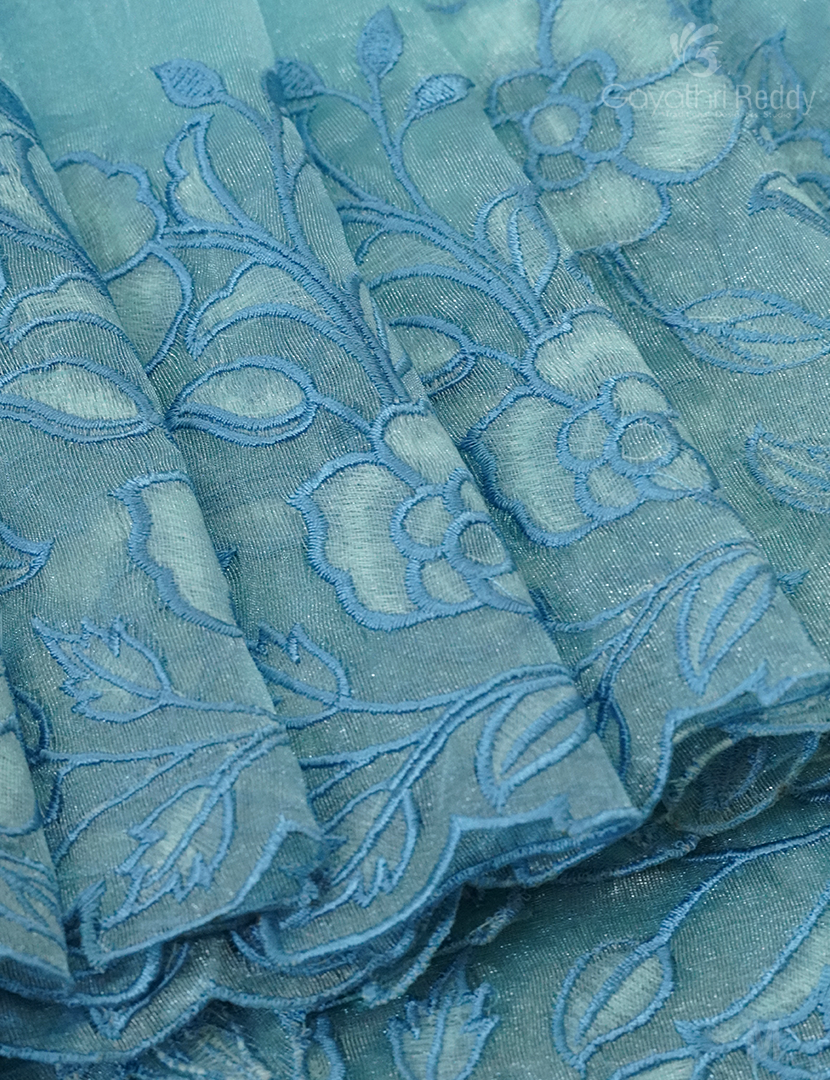 GLASS ORGANZA HAND WORK SAREE-FO704