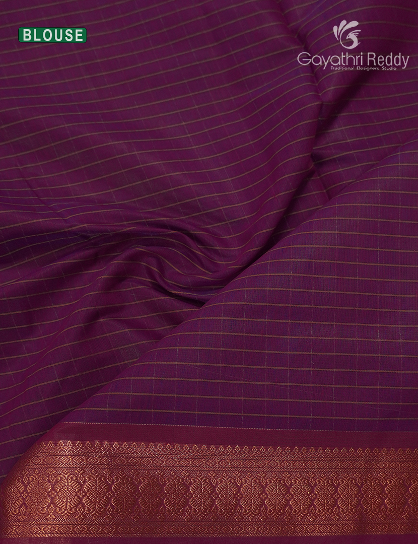 Kanchipuram Sico Saree in Purple and Jamun