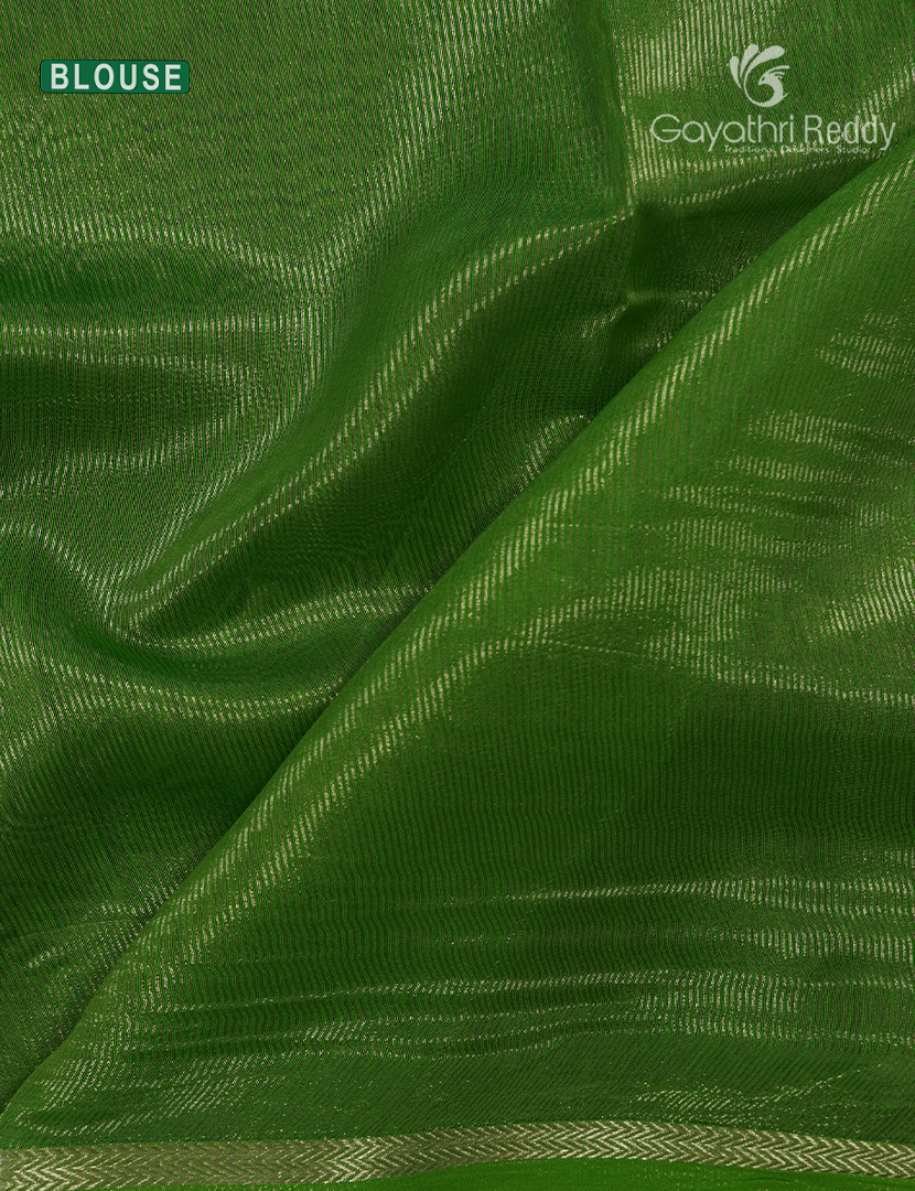 Pure Tissue Saree in Green