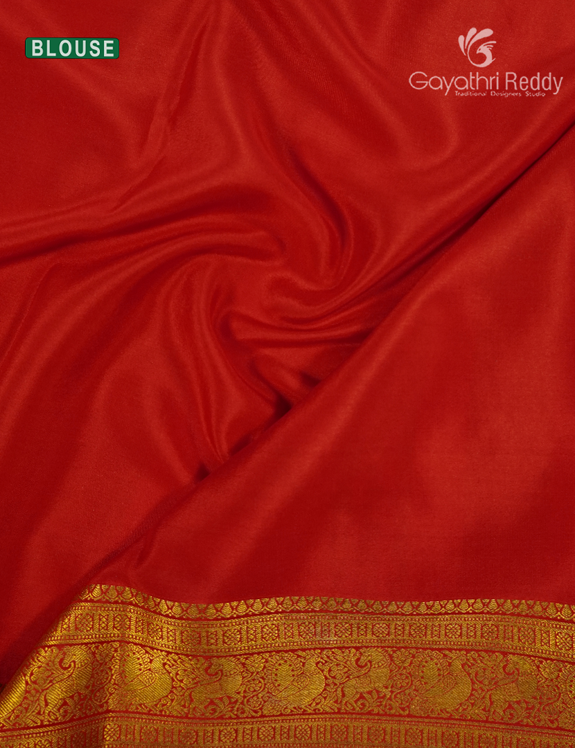 Pure Mysore Silk Saree in Red