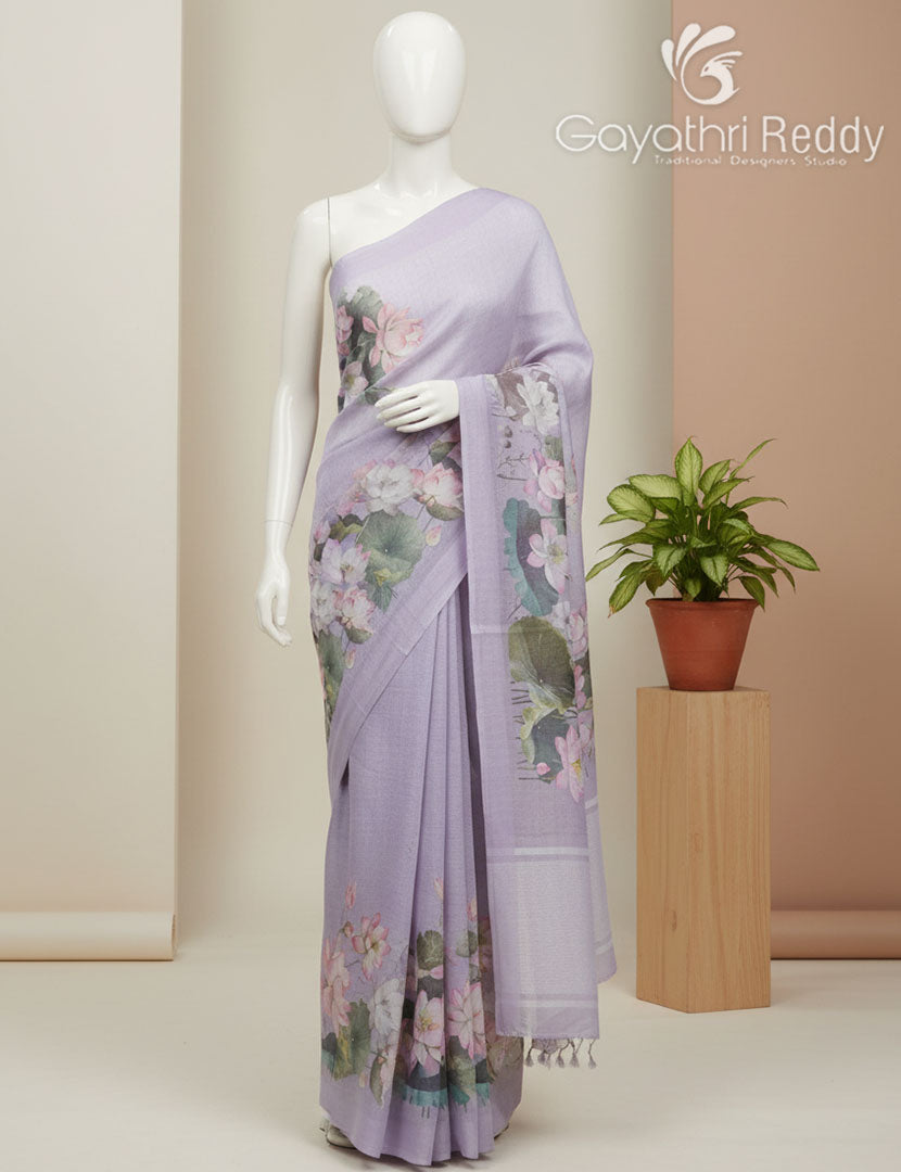 PURE LINEN SAREE-L1440