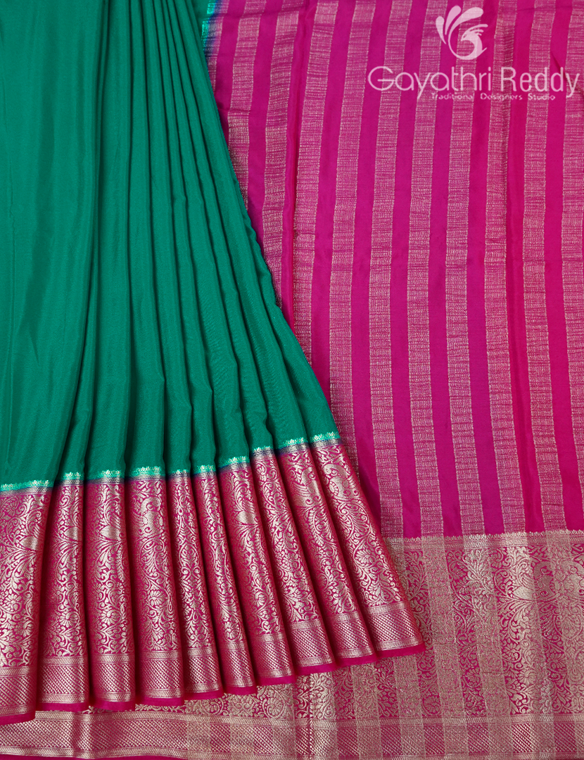 SEMI MYSORE CRAPE SAREE-SMC346