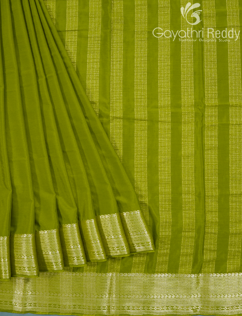 SEMI MYSORE CRAPE SAREE-SMC395