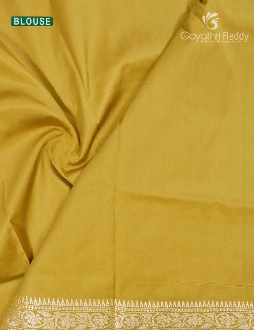 Semi Katan Silk Saree in Light Mustard