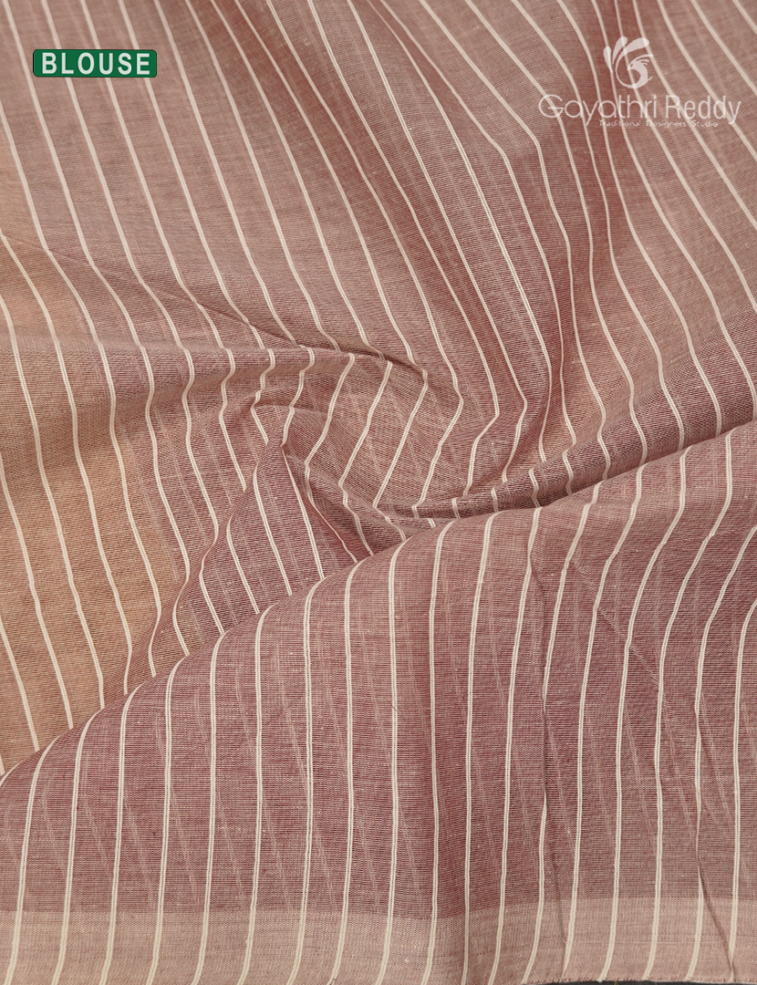 Pure Kanchi Cotton Printed Saree in Mustard and Peach