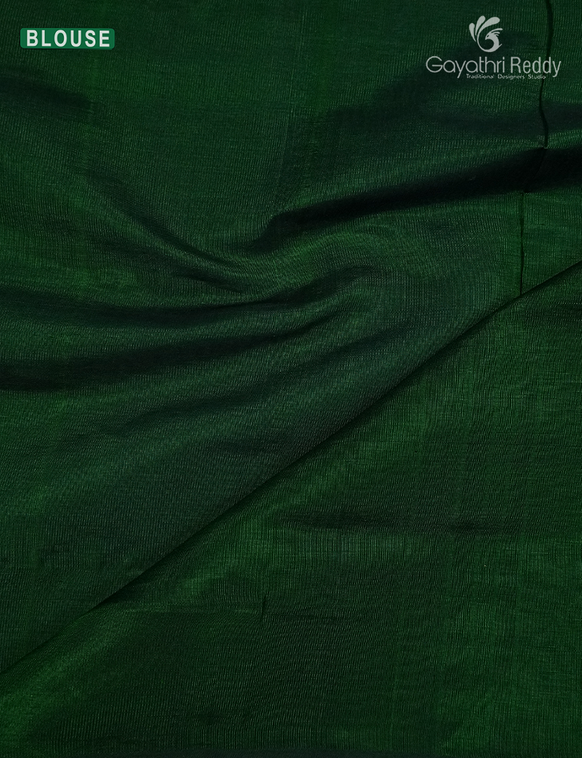Pure Arani Sico Saree in Bottle Green