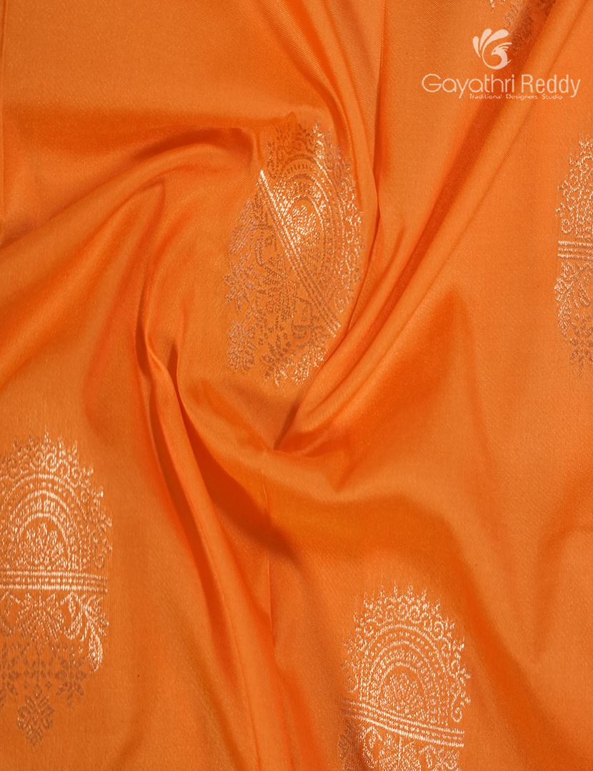 Semi Kanchipuram Art Silk Saree in Mango yellow