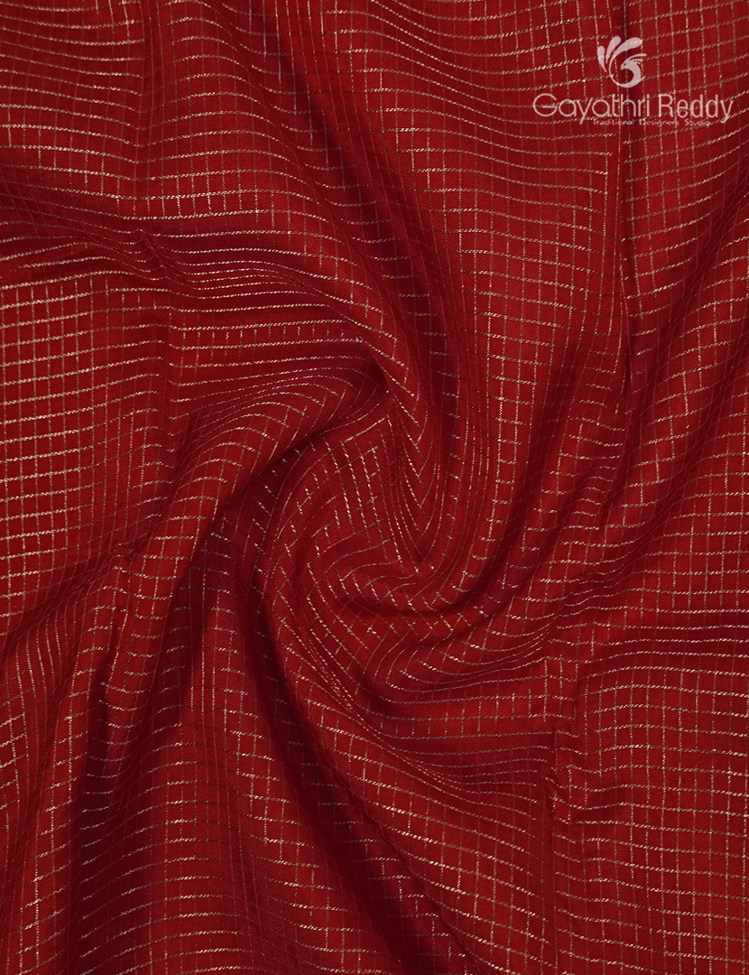 Semi Mysore Crepe Saree in Red