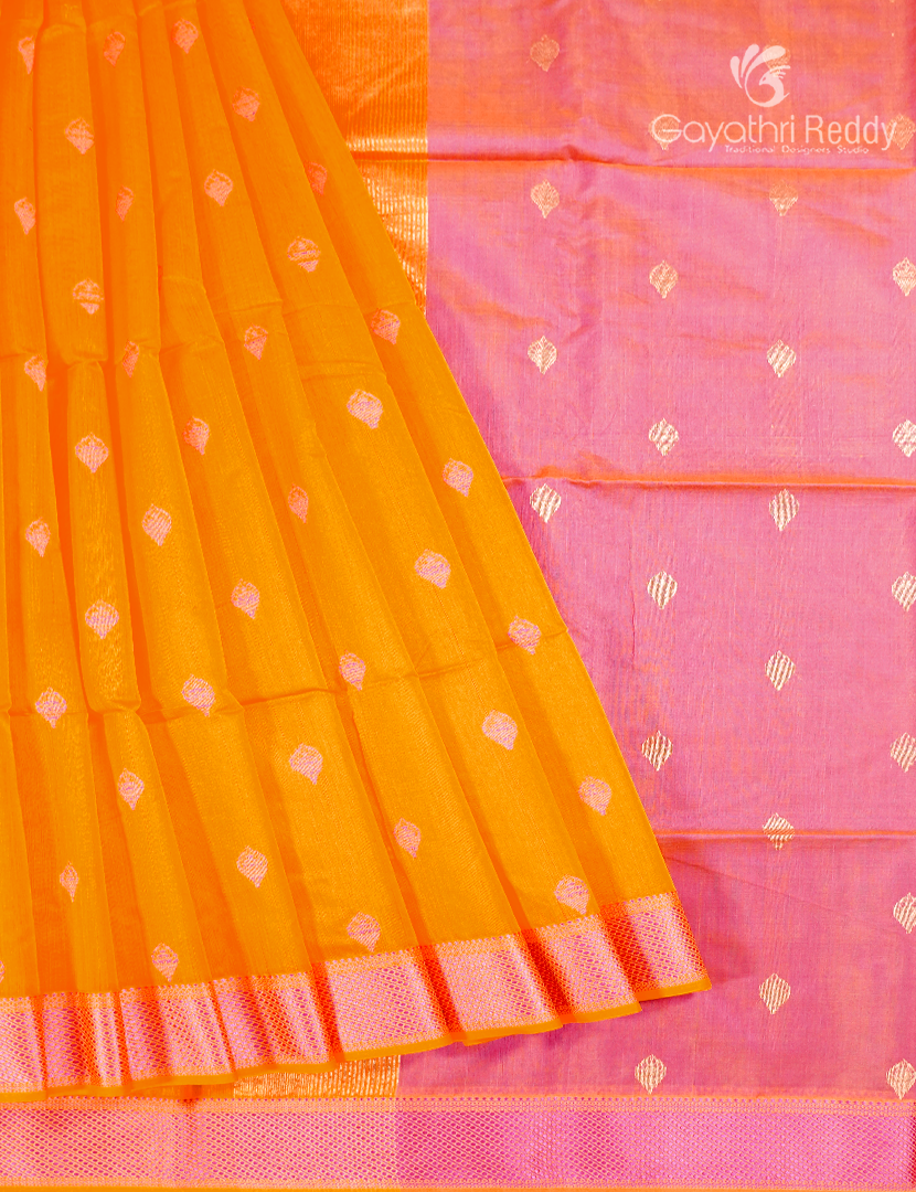 PURE CHANDERI BUTTA SAREES -CPS1216